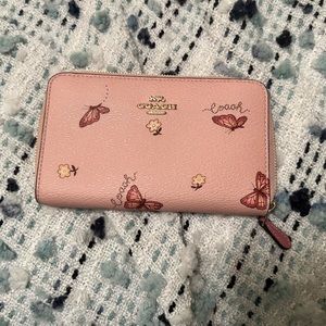 Butterfly pink Coach wallet